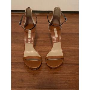 Michael Kors Natasia Three Tone Naked Sandal Brown & White Sandals Size 39
